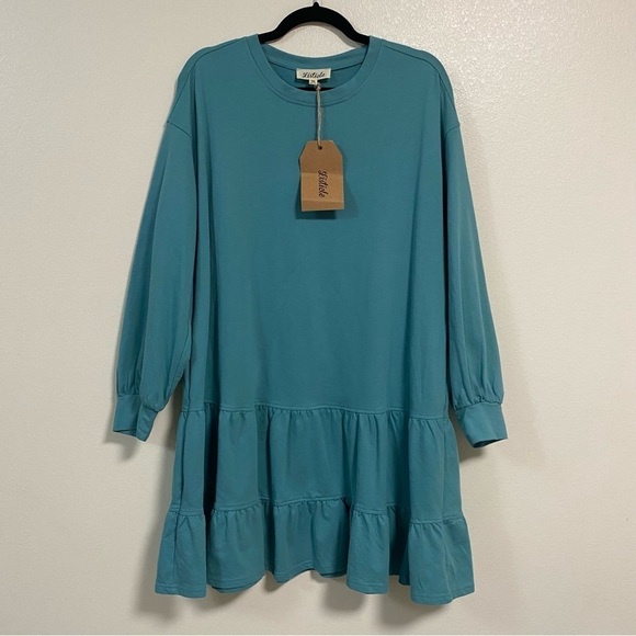 Listicle Tiered Ruffle Dress Size Medium NWT - Picture 1 of 13